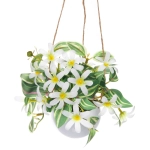 Цветочная композиция «Верона» 16см подвесная в горшке, белые цветы