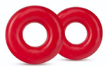 Набор из 2 красных эрекционных колец DONUT RINGS OVERSIZED (Цвет: красный)