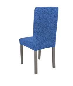 Чехол на стул без оборки Жаккард, цвет Голубой