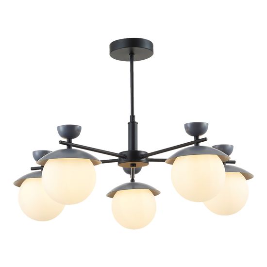 SLE220202-05 Светильник потолочный Черный, Серый/Белый G9 5*5W GENOVA