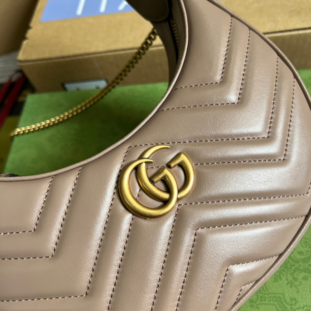 Gucci GG Marmont Half-Moon-Shaped Bag