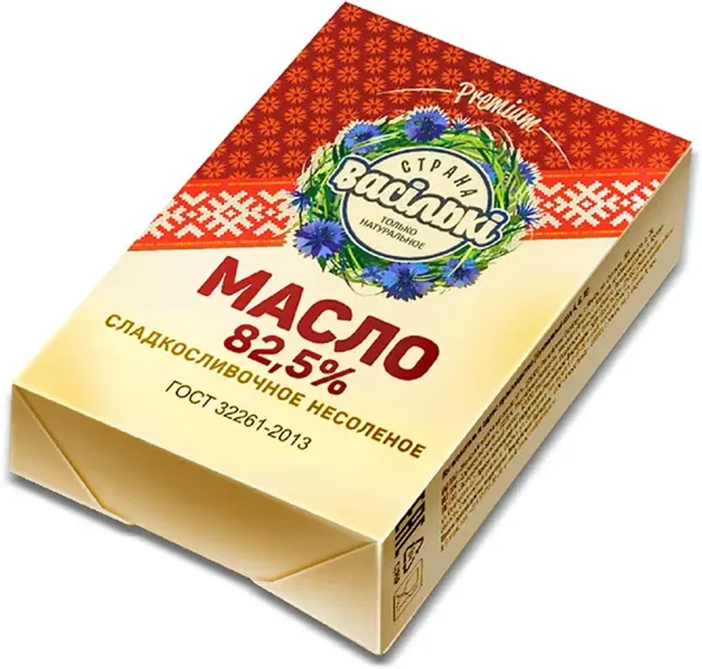 Масло "Страна Васильки" мдж 82.5% 180гр фольга