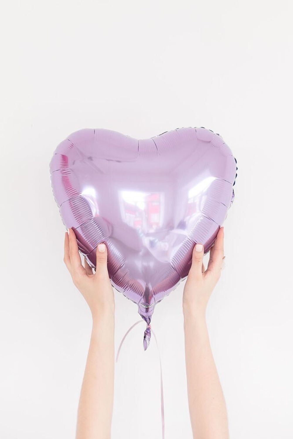 F Шар Сердце 18'' / 46 см Сиреневый (БГ-15)  Изображение3