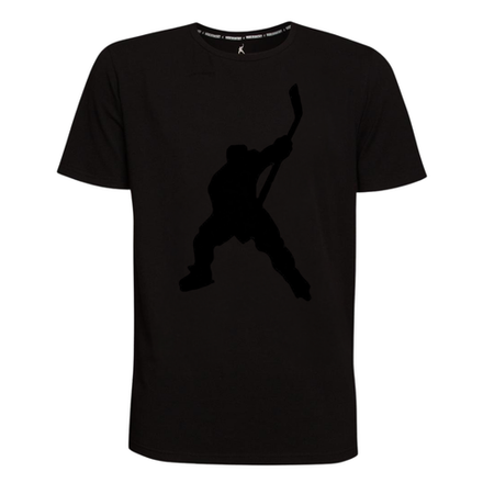 Футболка с черным средним хоккеистом гель