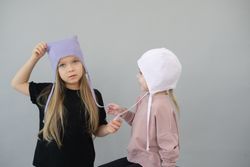 Шапка весенняя/осенняя вязаная (Св.сиреневый) ЭНИ