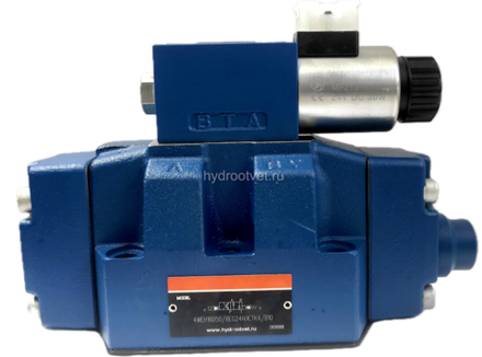 4WEH16D7X/6EW110N9ETK4/B10 - Гидрораспределитель с электроуправлением Ду16 схема D (574А), напряжение W110, каналы управления ET - X и Y - внутренние