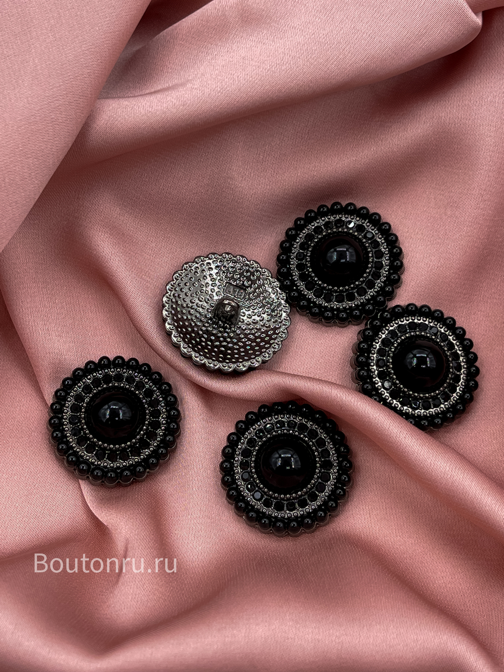 Пуговицы черные Жемчуг2