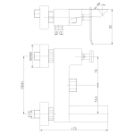 LM5814CW Контест Смеситель для ванны с фиксированным изливом (к/к 10)