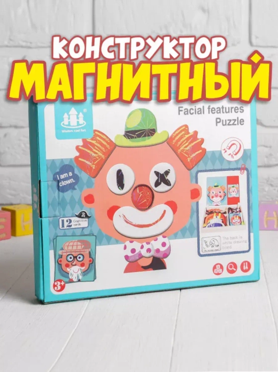 Конструктор магнитный Весёлые рожицы