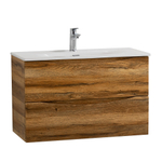 Тумба с раковиной подвесная BelBagno MARINO-CER-MINI-800-2C-SO-RR-P Rovere Rustico, раковина белая BB-8099-3-80