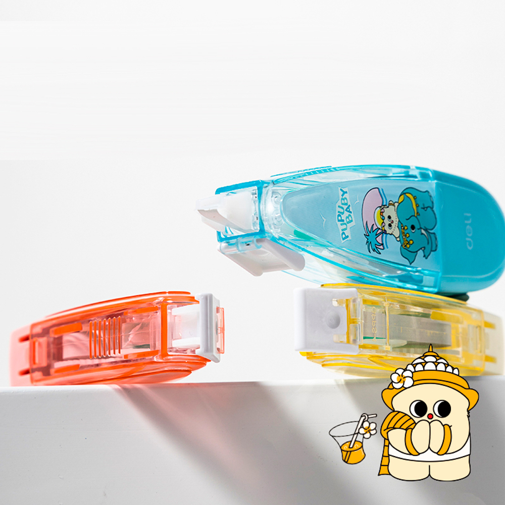 Корректирующий роллер DELI "PupuBaby", 5 мм х 6 м, ассорти