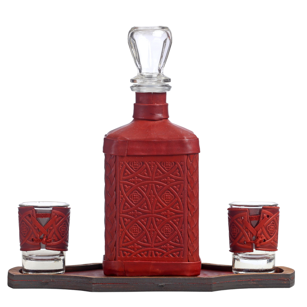 Графин «Шахтеру-3» с накладкой покрытой золотом 999 пробы