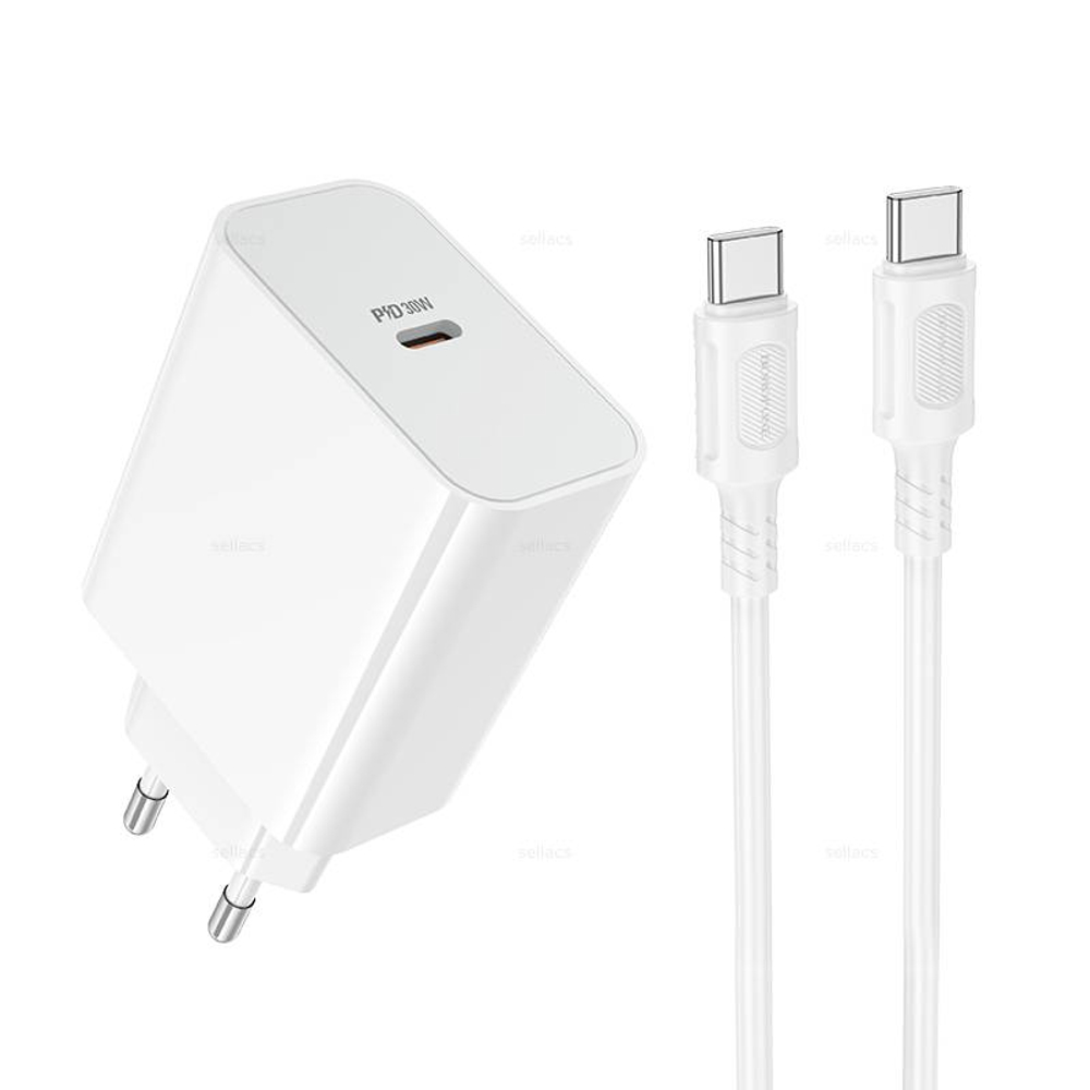 Зарядное устройство на Type-C PD30W Borofone BA107A (white)