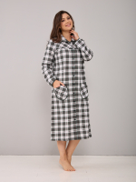 Халат Х-138/хаки-клетка