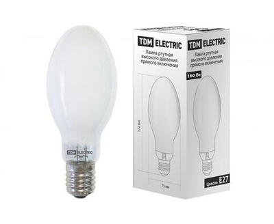 Ртутная лампа высокого давления TDM ДРВ 160 Вт Е27 SQ0325-0019 - 1 шт