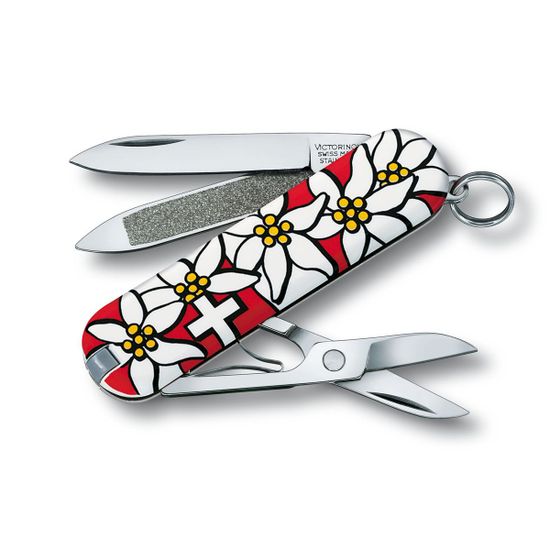 Складной нож Victorinox 0.6203.840 Edelweiss c клинком из стали X55CrMo14, рукоять Cellidor