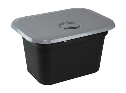 Ящик врезной с крышкой, серый, 270х373х160 мм