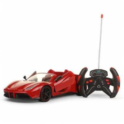 Машина классическая на РУ, коробка ,цв. красный YF668-K6A