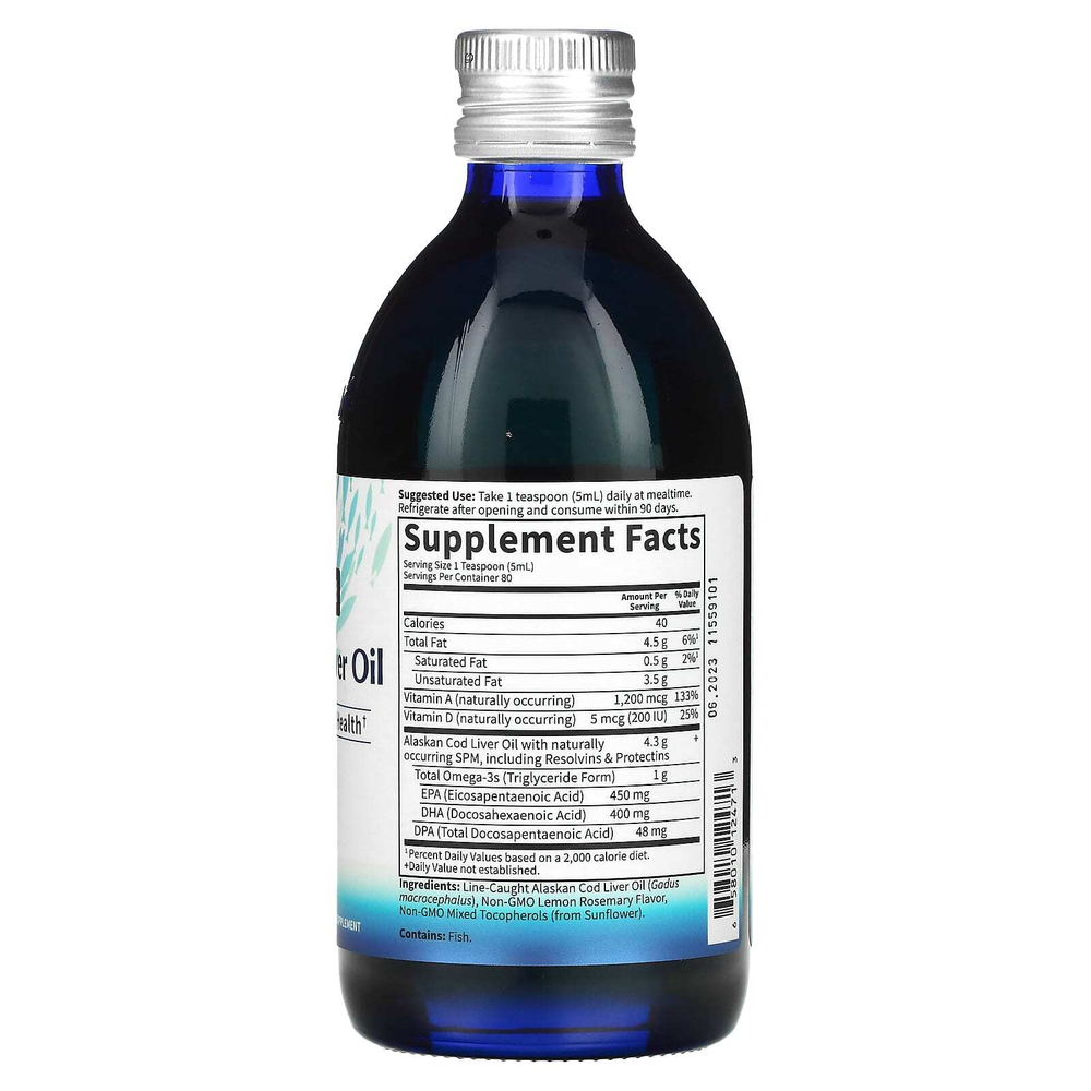 Garden of Life, Компания Dr. Formulated, жир печени аляскинской трески, лимон, 400 мл (13,52 жидк. Унции)