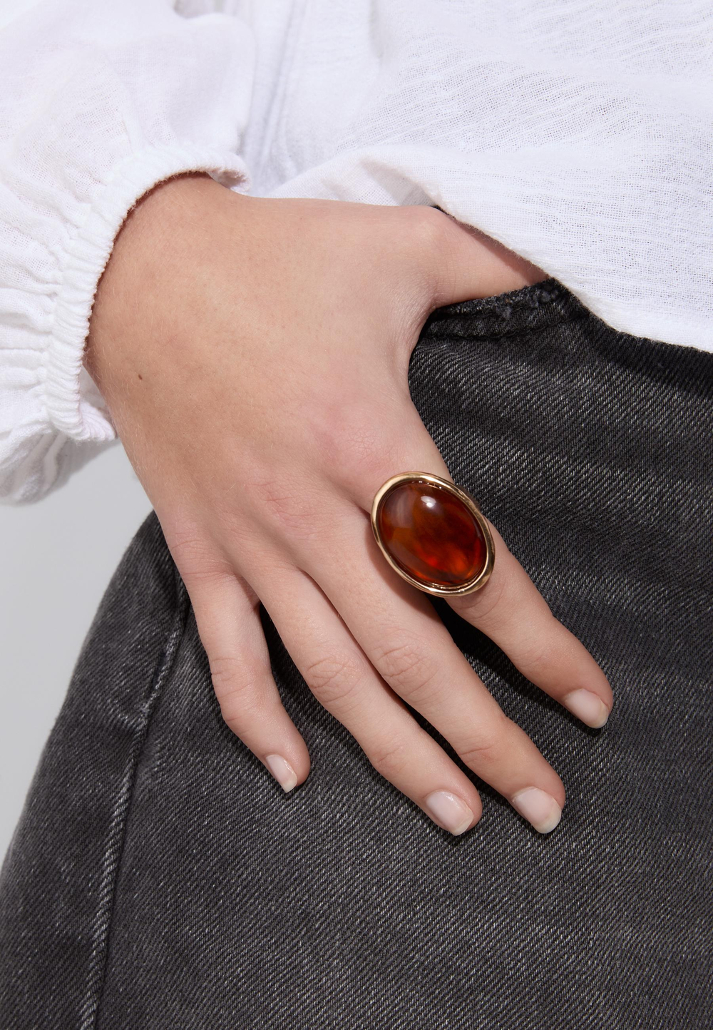 STRADIVARIUS Контрастное кольцо, золотой