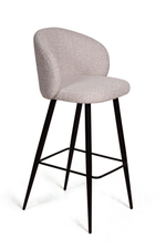 Стул барный Vito поворотный 360 градусов, букле серый