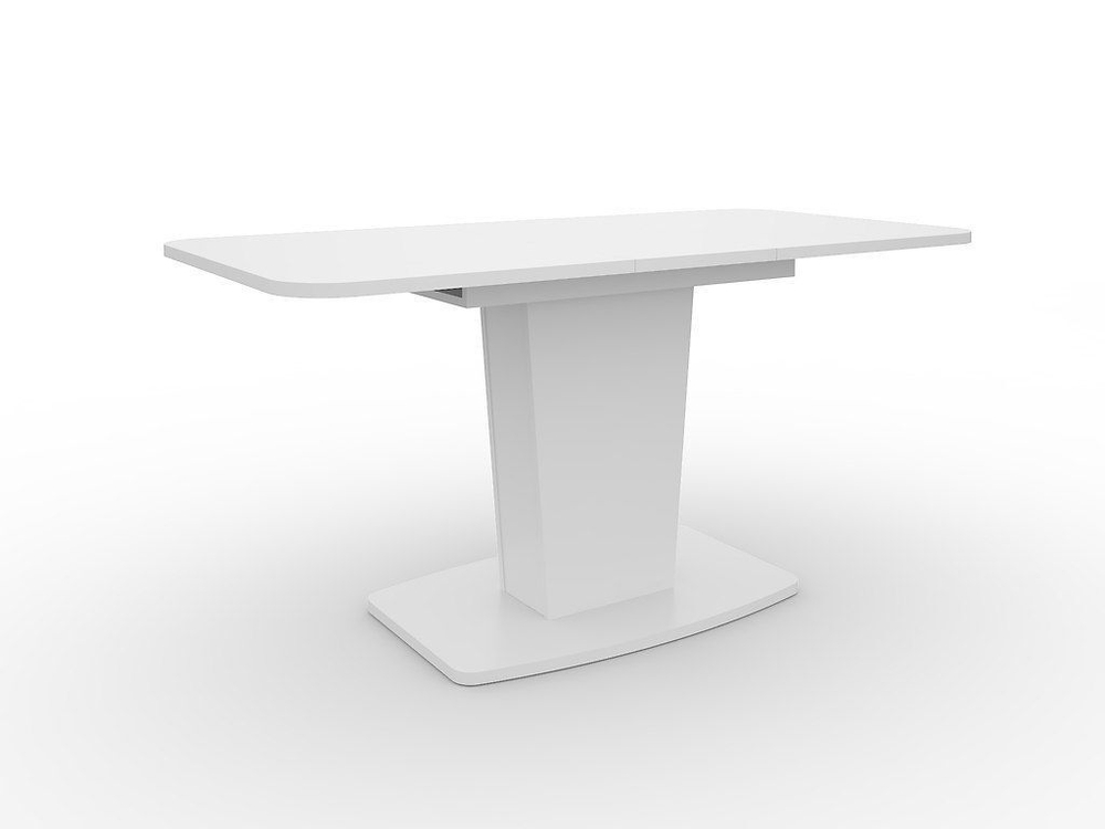 Стол кухонный обеденный раздвижной Белый Шагрень/Антрацит, Киото, 120х75х75 см