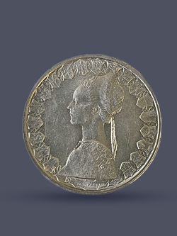 Монета 500 лир (lire) 1965 год "Каравеллы" Италия