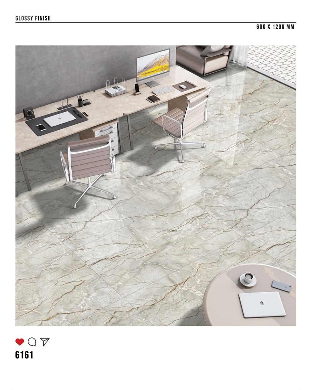 Керамогранит glossy №2 60х120, 6161