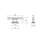 Ручка-кнопка 16мм, отделка золото матовое