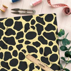 Ткань оксфорд 600 жёлто-чёрный жираф