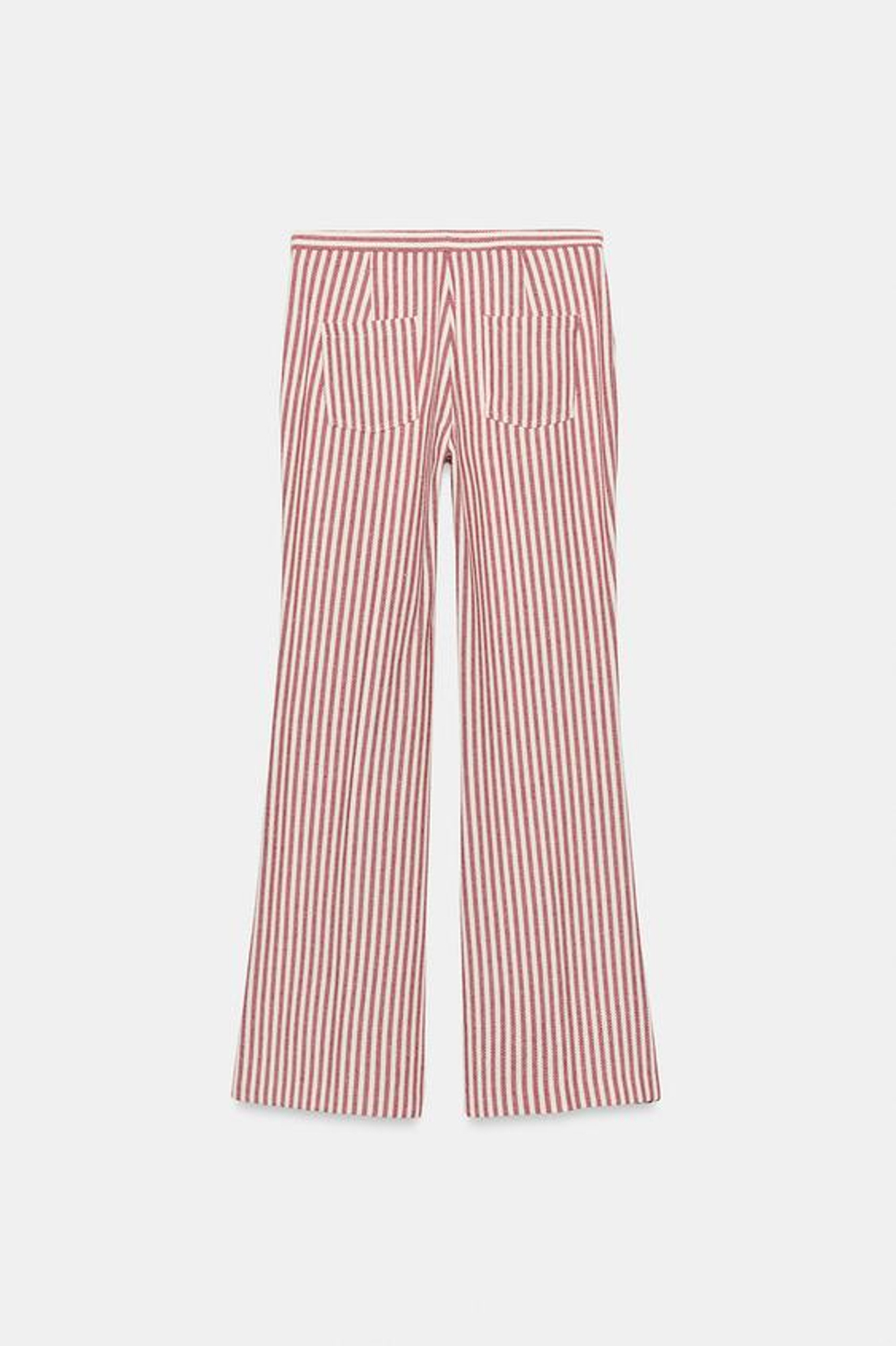 ZARA БРЮКИ В ПОЛОСКУ — ZW COLLECTION, КРАСНЫЙ/БЕЛЫЙ