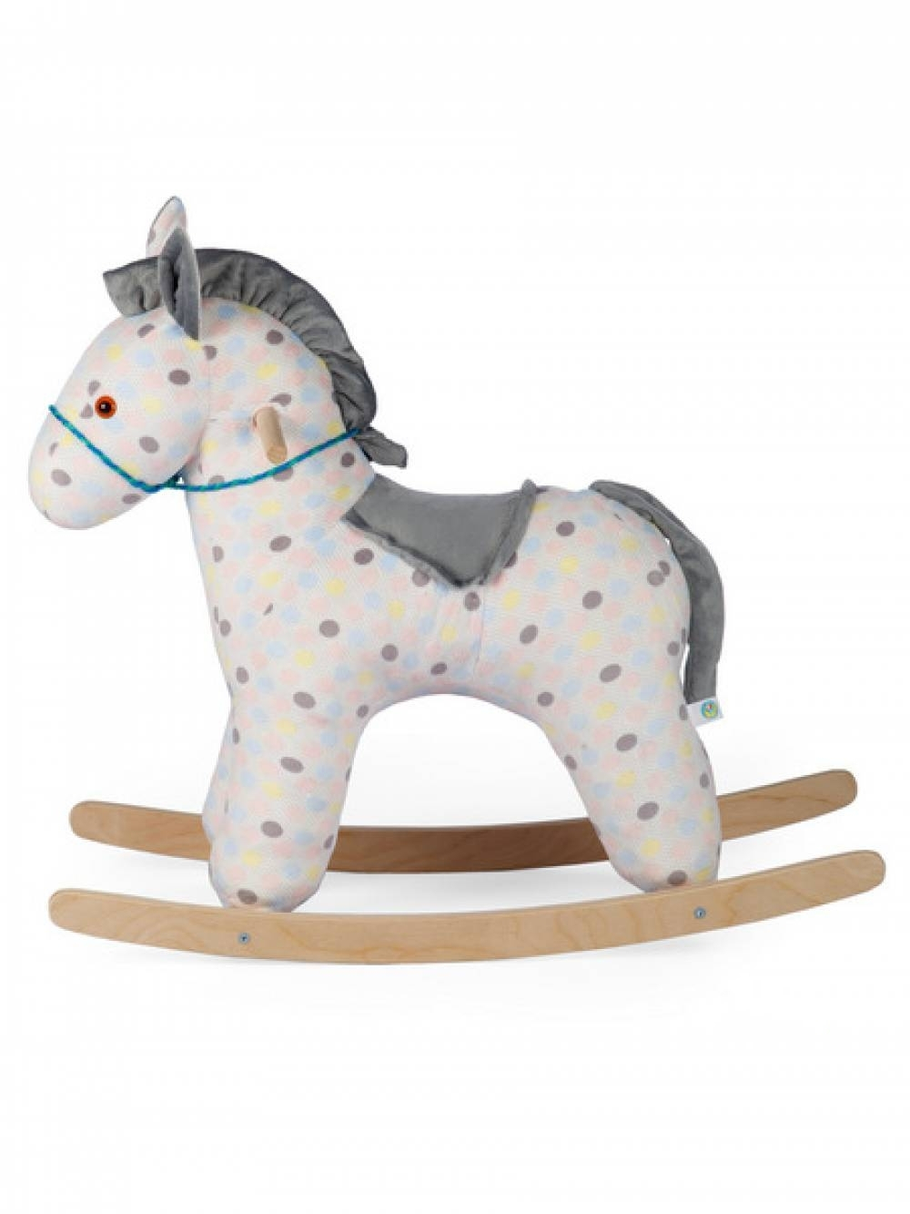 Качалка мягкая Тутси "Зефирка" (серый/принт "горох), 711-2021