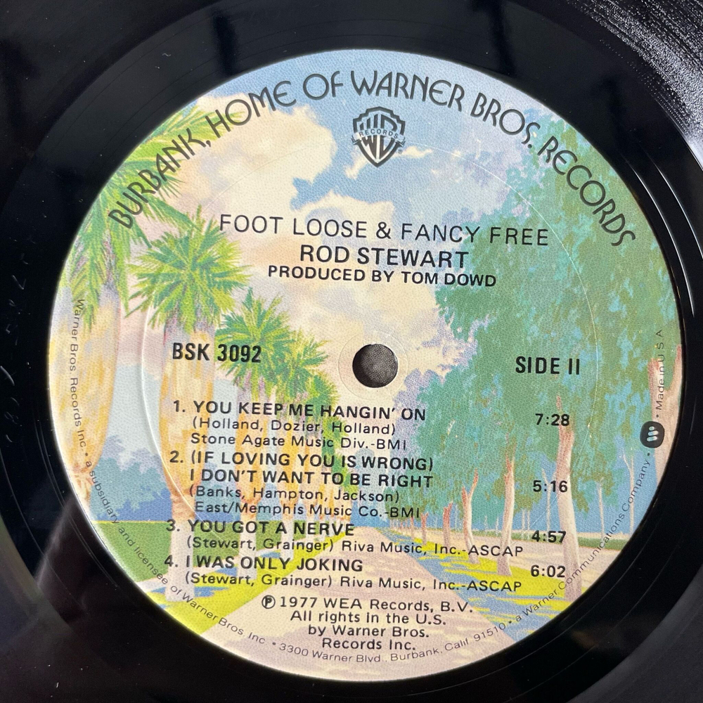 Винтажная виниловая пластинка LP Rod Stewart Foot Loose and Fancy Free (USA 1977)