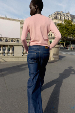 ZARA СВИТЕР С ЦВЕТОЧНЫМИ ПУГОВИЦАМИ, МЯГКИЙ РОЗОВЫЙ