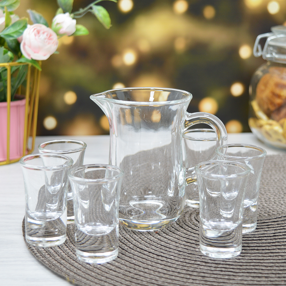 Набор 7 предметов (графин 130мл, 6 стопок 15мл) LXJ400-1+LXY1510