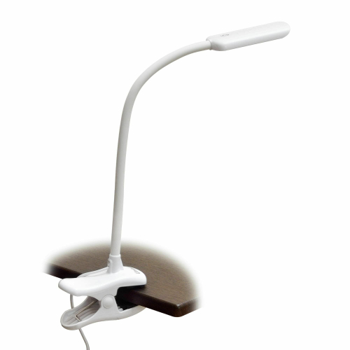 TLD-554 White/LED/400Lm/5500K/Dimmer Светильник настольный «прищепка», 4W. Сенсорный выключатель. Белый. ТМ Uniel