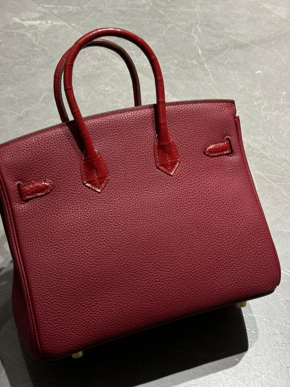 Сумка Hermes из кожи крокодила 25 см