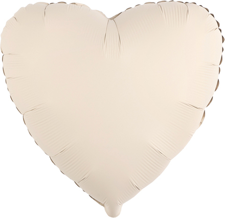 Шар (18''/46 см) Сердце, Кремовый Латте, Матовый, 1 шт., К088