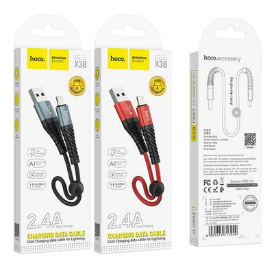 Кабель USB на Lightning Hoco X38 0.25m (black)