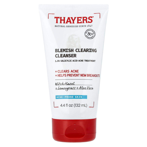 Thayers, очищающее средство для устранения несовершенств, для кожи, склонной к акне, 132 мл (4,4 жидк. унции)