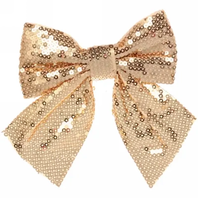 Бант на ёлку «Блеск» 12*14 см (набор 4 шт), Золото