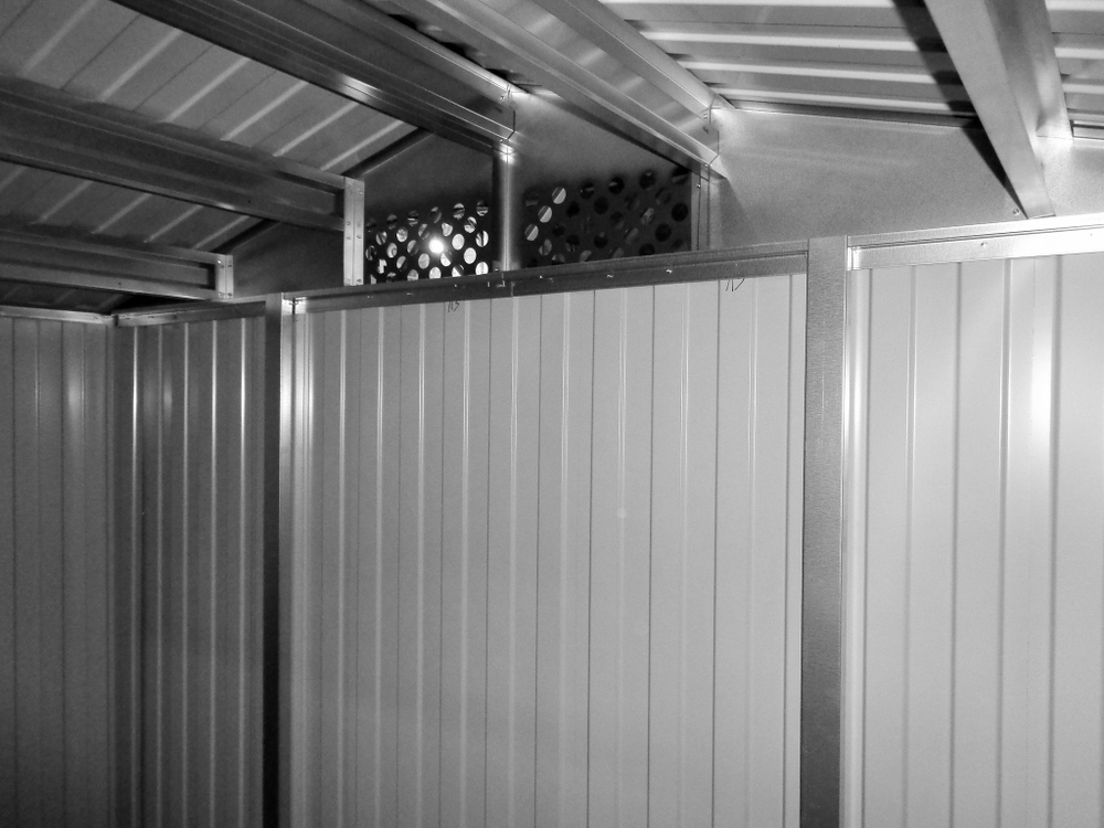 Металлический сарай GreenStorage Эван E серый