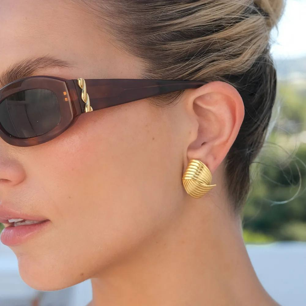 Серьги Камея, Золотой