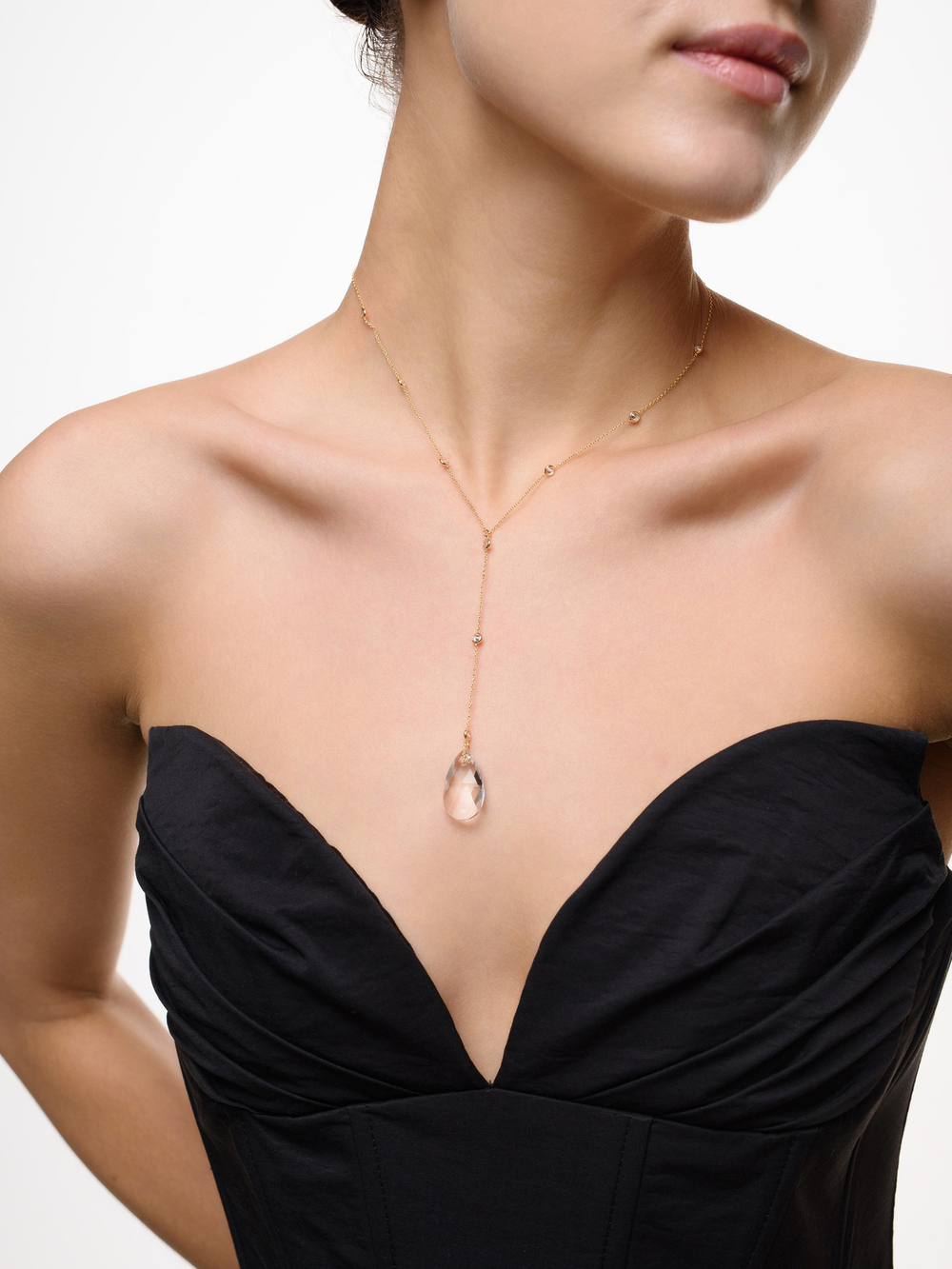 Колье "Big crystal" Gold