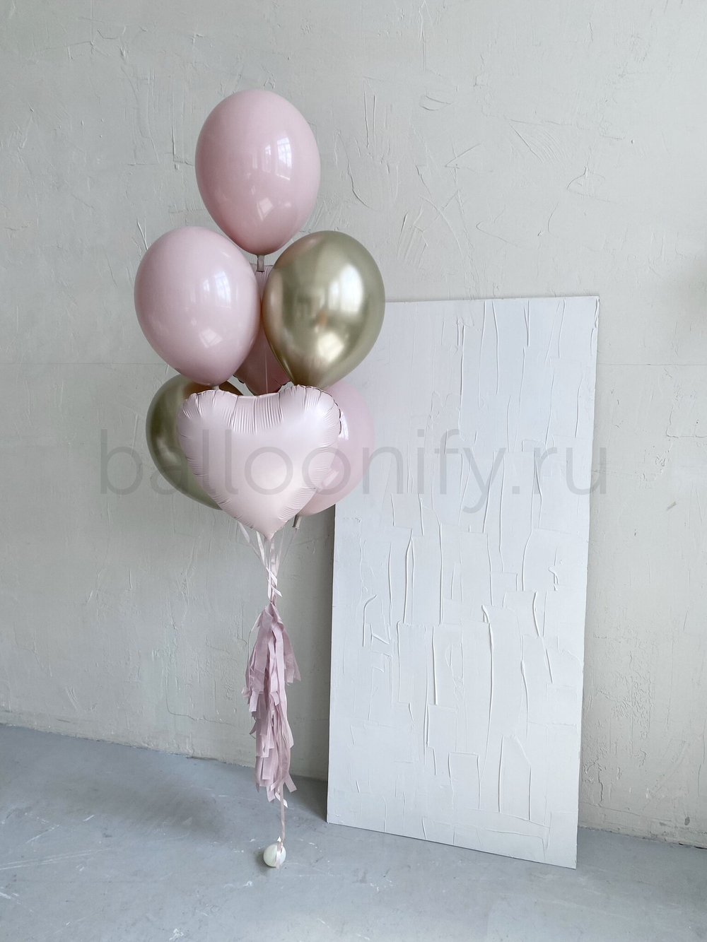 Фонтан шаров "Розовое сияние"