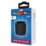 Эрекционное кольцо из силикона растягивающееся черное CRAZY BULL BI-210249