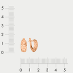 Серьги для женщин из розового золота 585 пробы без вставки (арт. АС361-1667)