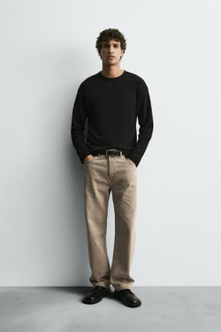 ZARA ДЖИНСЫ SLIM STRAIGHT FIT, СЕРО-КОРИЧНЕВЫЙ