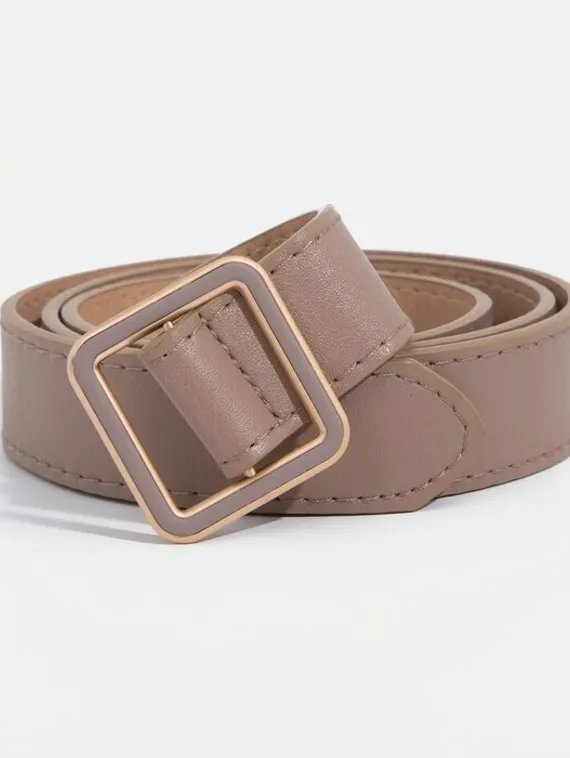 Ремень женский, ширина 2,8 см, гладкий, затяжка, цвет светло-серый