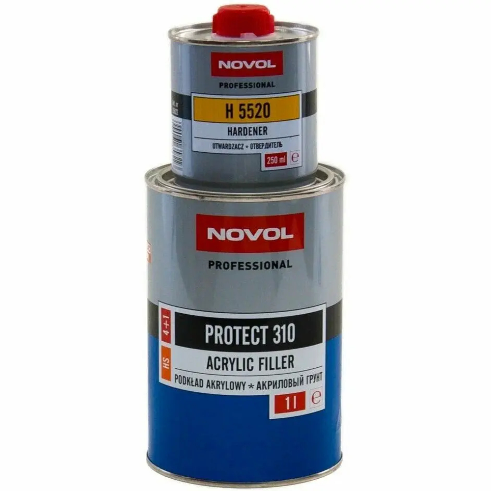 Грунт наполнитель черный NOVOL 4+1 с отвердителем